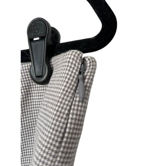 Loft Pants Womens Size 10 Grey White Herringbone Ankle Zip Tapered Leg Career - Picture 4 of 14